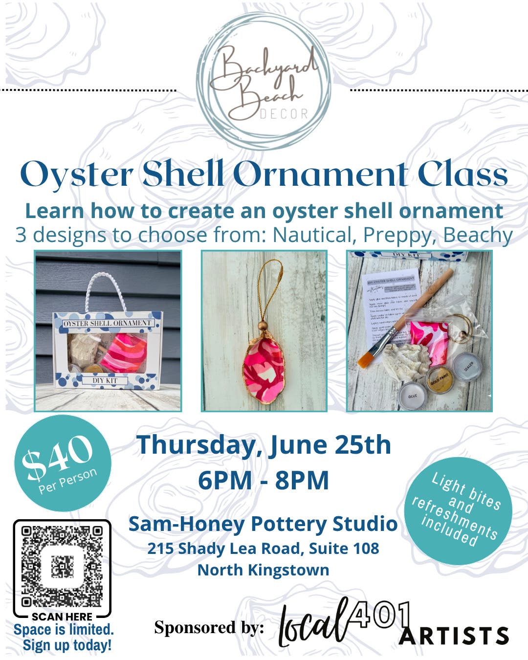 Oyster Shell Ornament Class