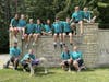 Top Row: Abby Petersen, Julia Lorenz, Andrew Petersen, Cici Stanek, Kendall Florence, Kevin Brixie, Tristan Rush, Ian McClenahan, Meredith Rush. Bottom Row: Riley Roca, Riley Glenn, Therapy Dog Skye, Patrick Shaughnessy, Alyssa Woody.