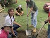 Andrew Petersen, Darien; Megan Trowbridge, Clarendon Hills; Tristan Rush, Clarendon Hills on West Virginia Building Mission Trip