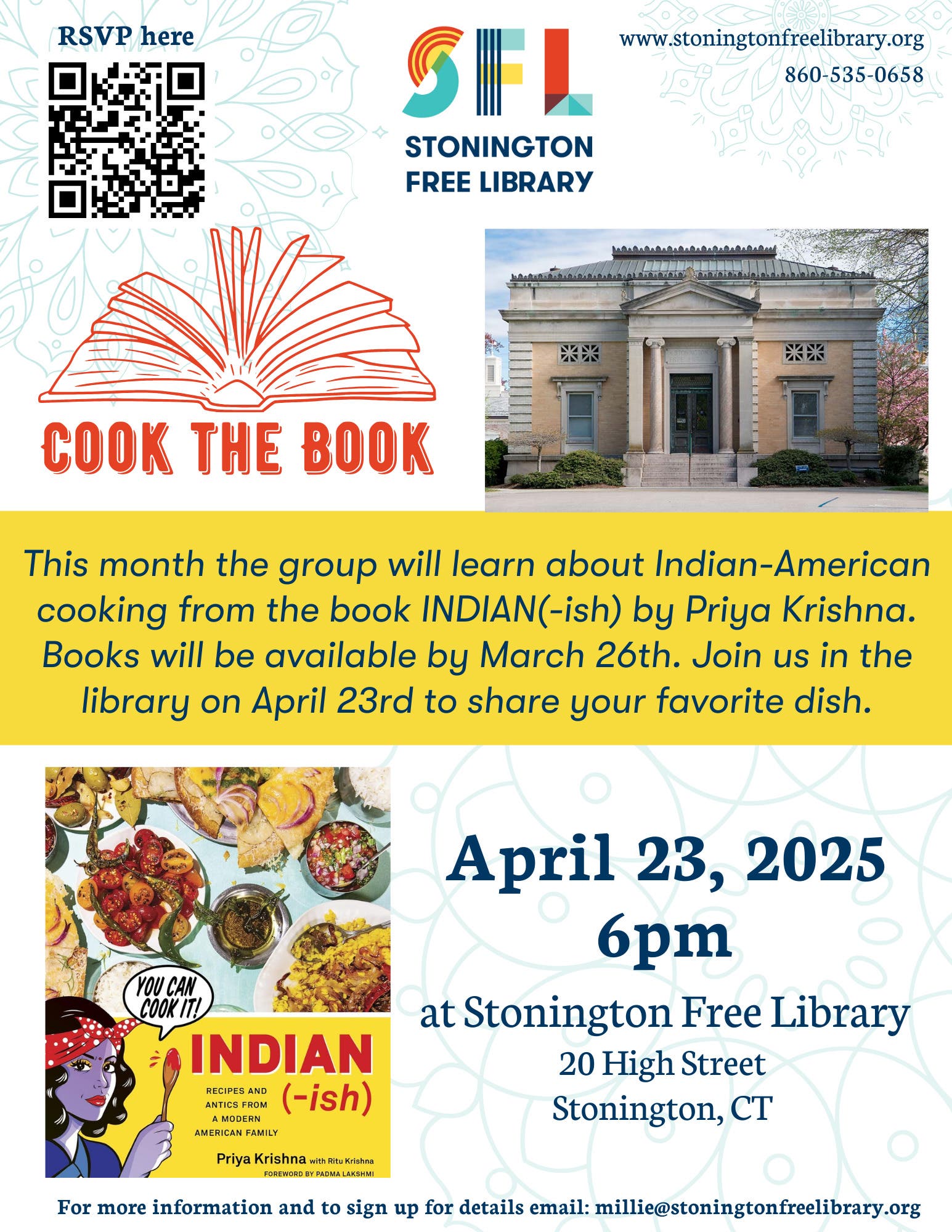 Cook the Book Club at Stonington Free Library