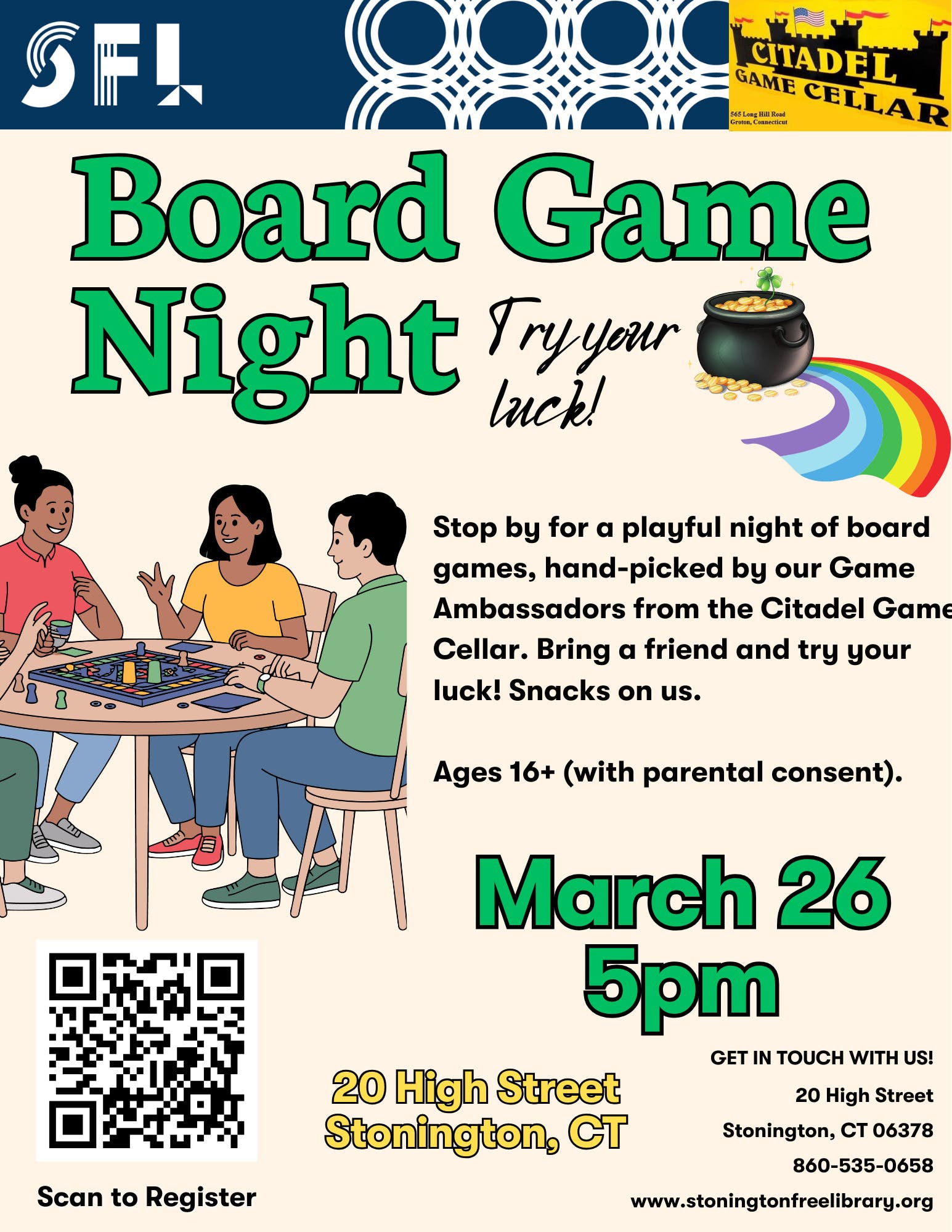 The Citadel at SFL Board Game Night 