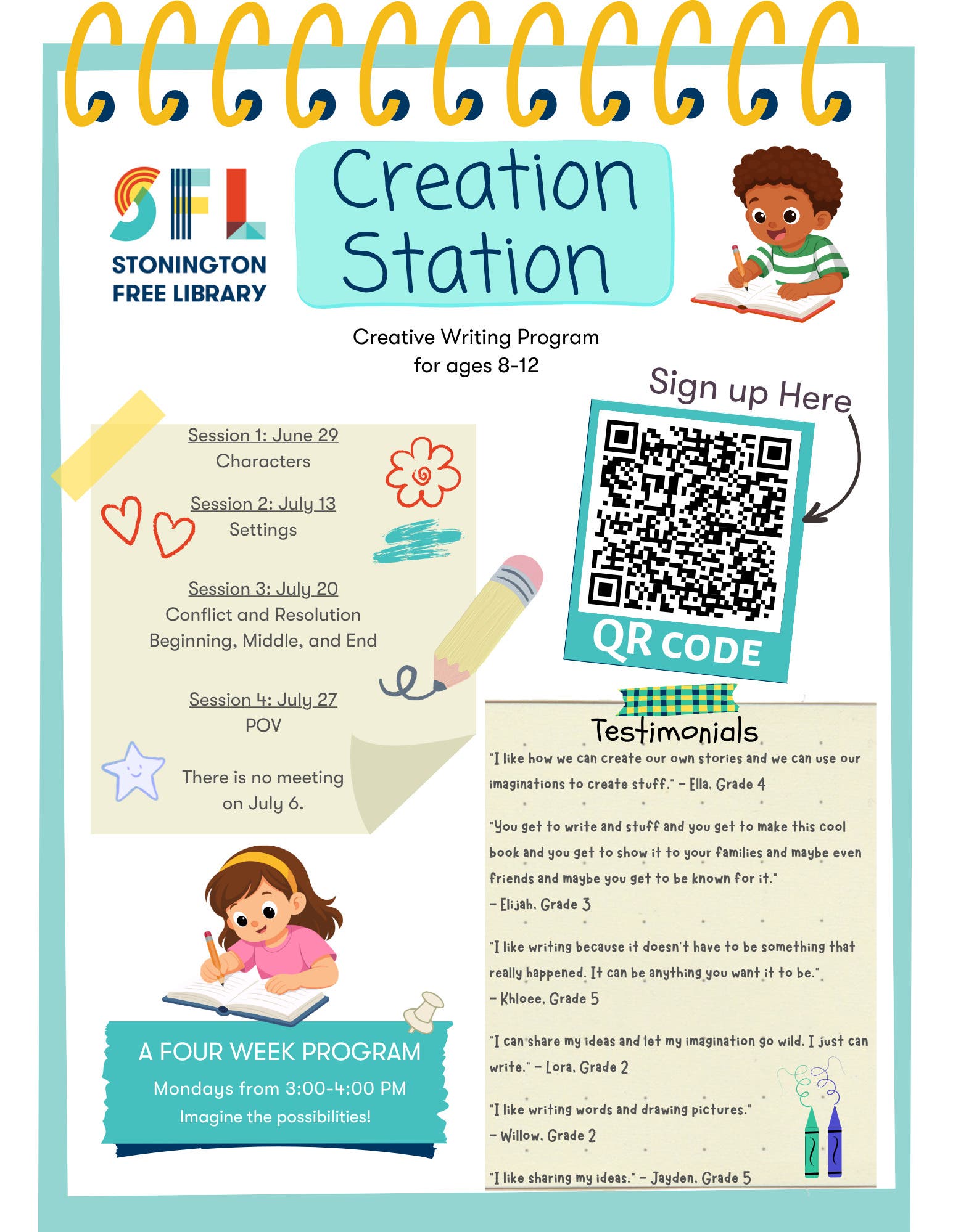 Creation  Station - Creative Writing Program 