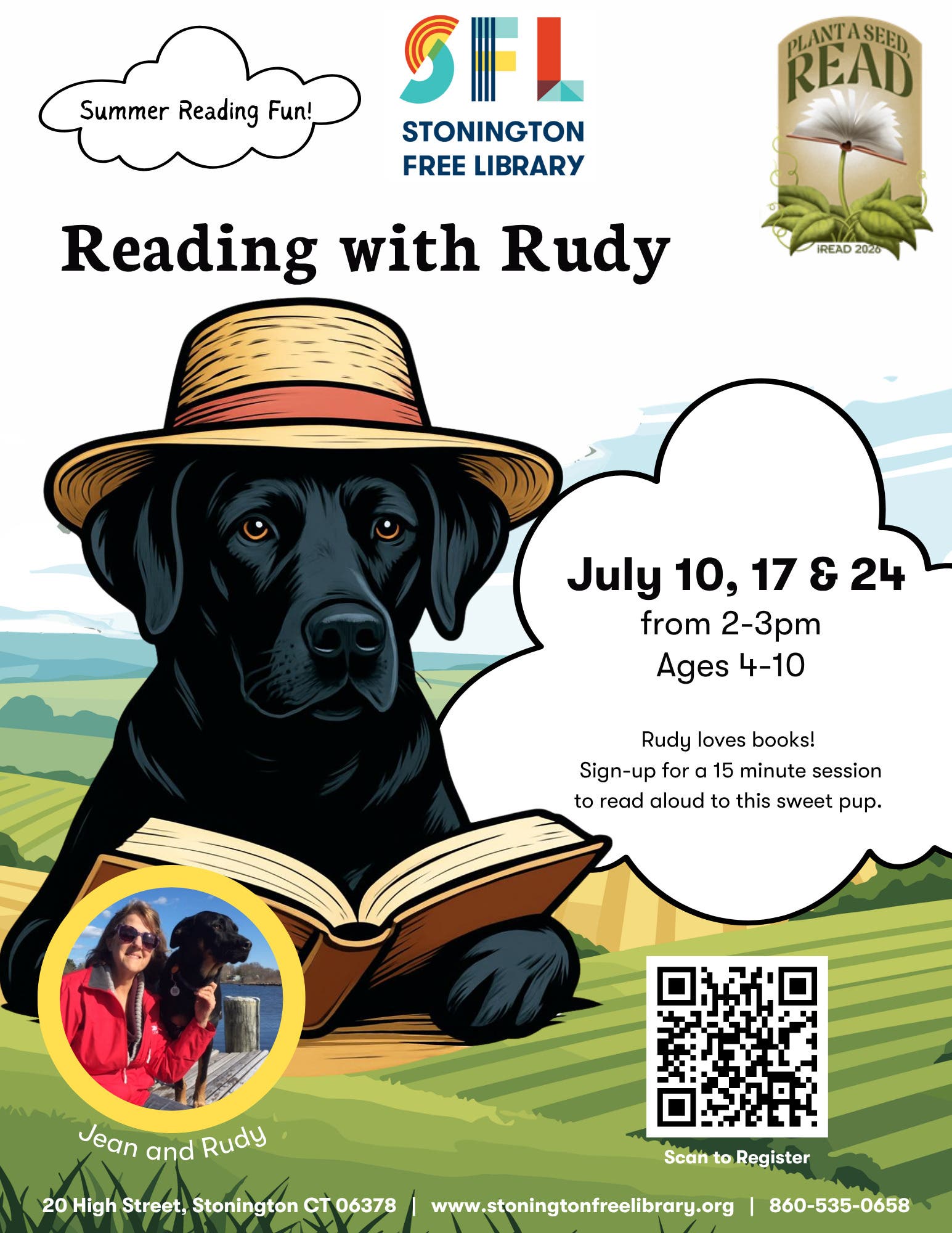 Reading with Rudy (ages 4-10)