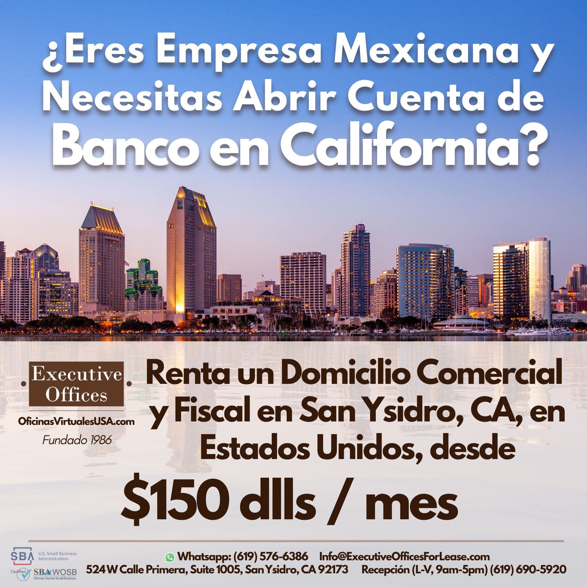 Renta tu oficina en California USA