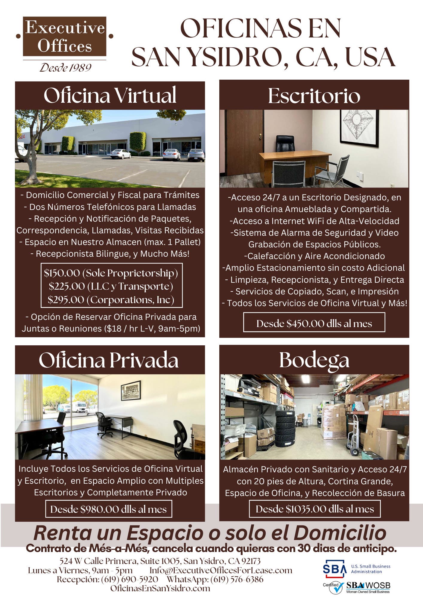 Oficinas en SD, CA