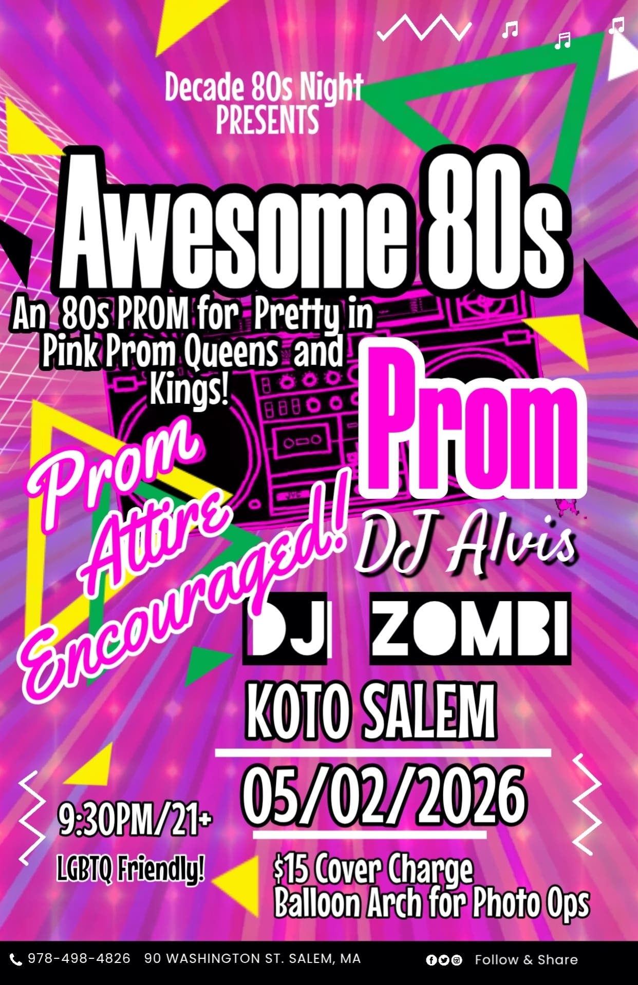 Decade's Awesome 80s Prom