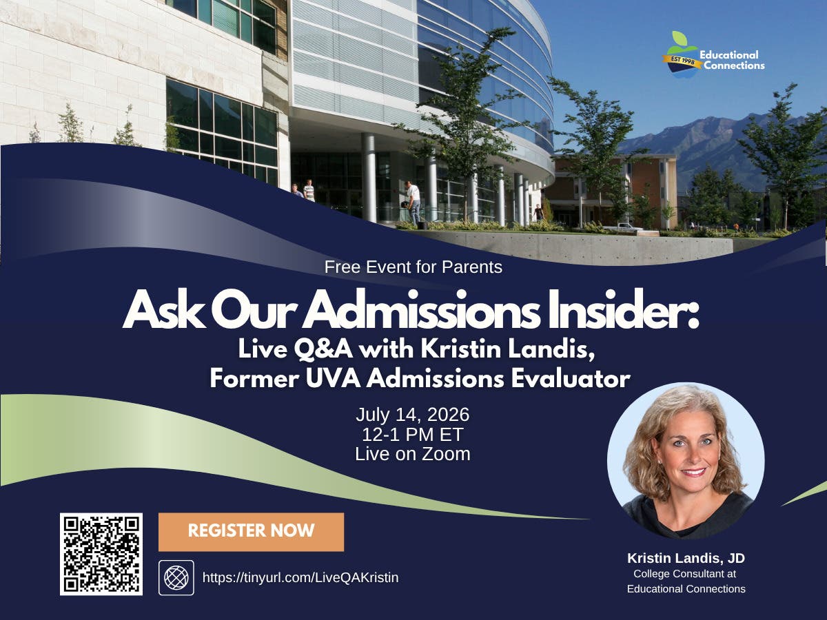 Ask Our Admissions Insider: Live Q&A with Kristin Landis, Former UVA Admissions Evaluator