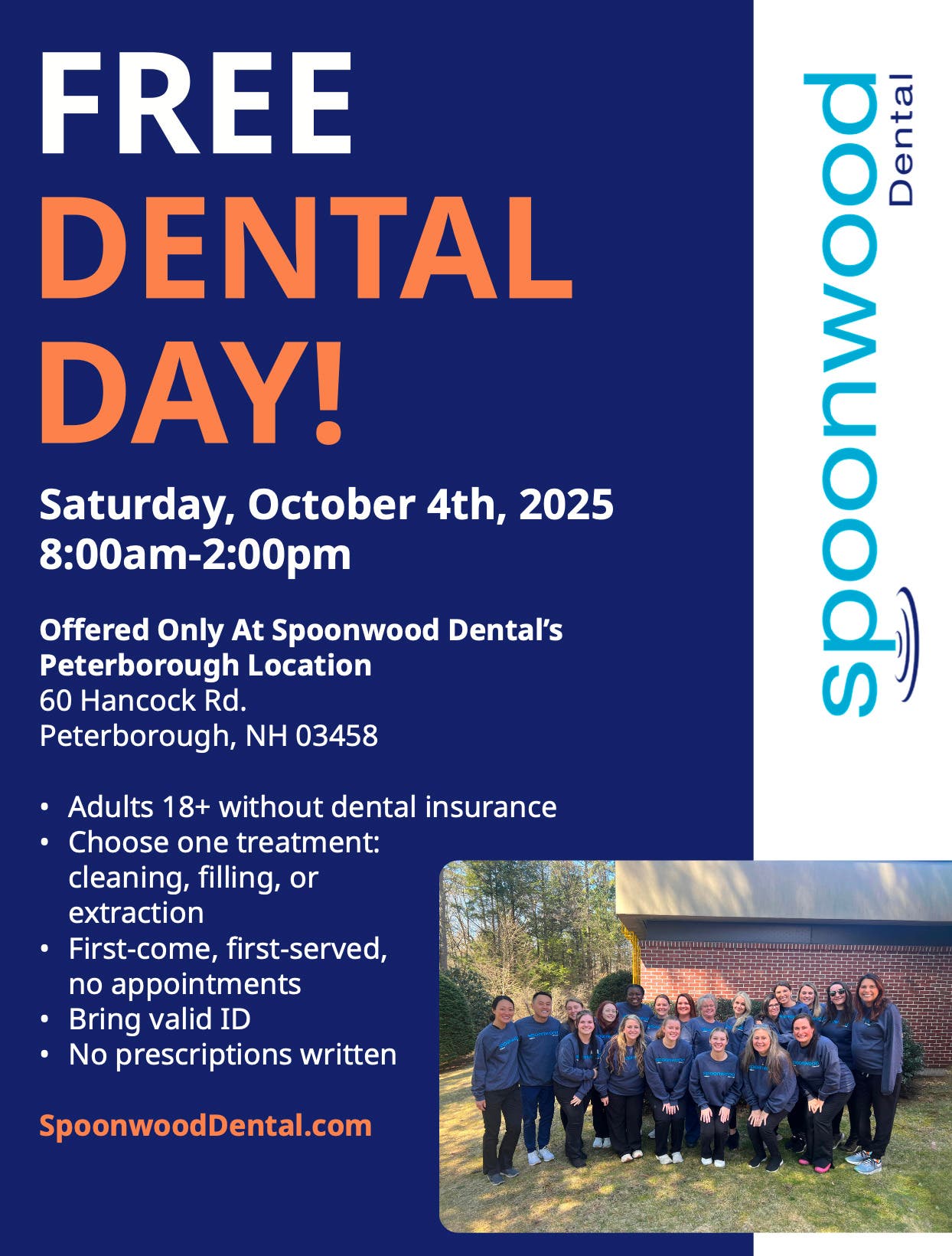 Spoonwood Dental Announces Free Dental Day in Peterborough: Continuing a Tradition of Community Care