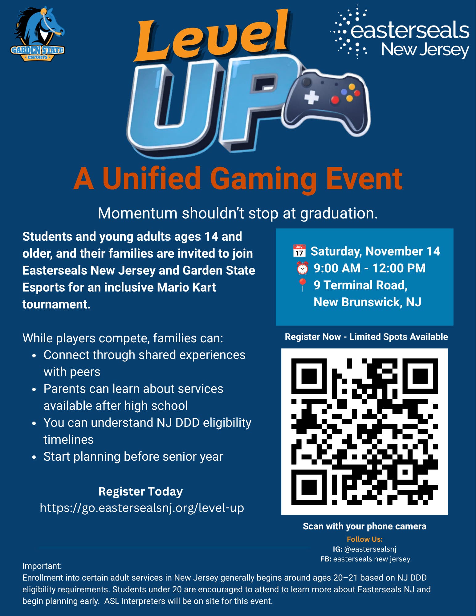 Level Up Gaming with Easterseals!