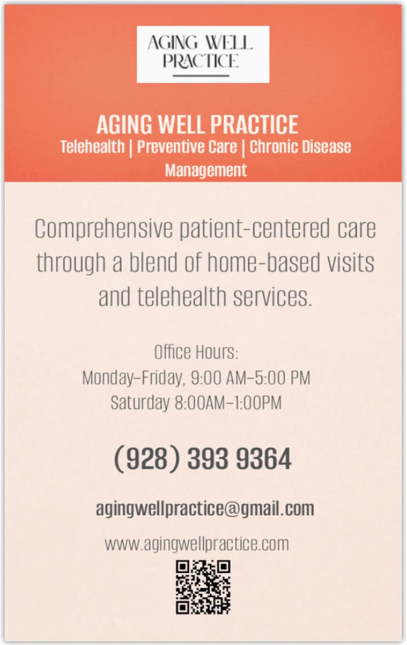 New Wellness Practice - Aging Well Practice