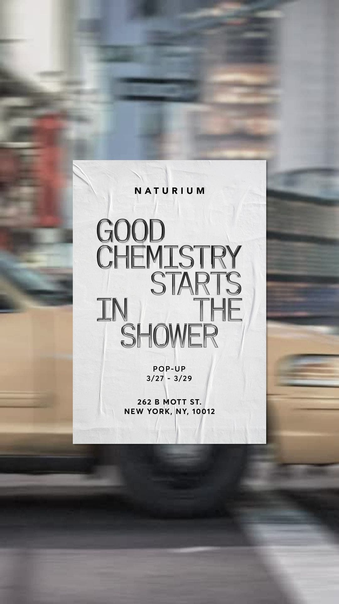 Naturium Pop Up: Good Chemistry Starts In The Shower 