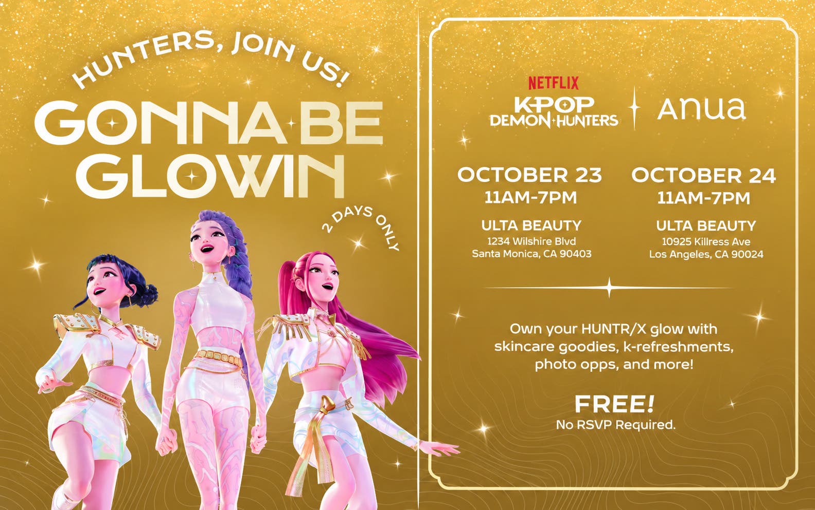 ANUA x Netflix’s KPop Demon Hunters: Golden Reset Pop Up Truck At Ulta 