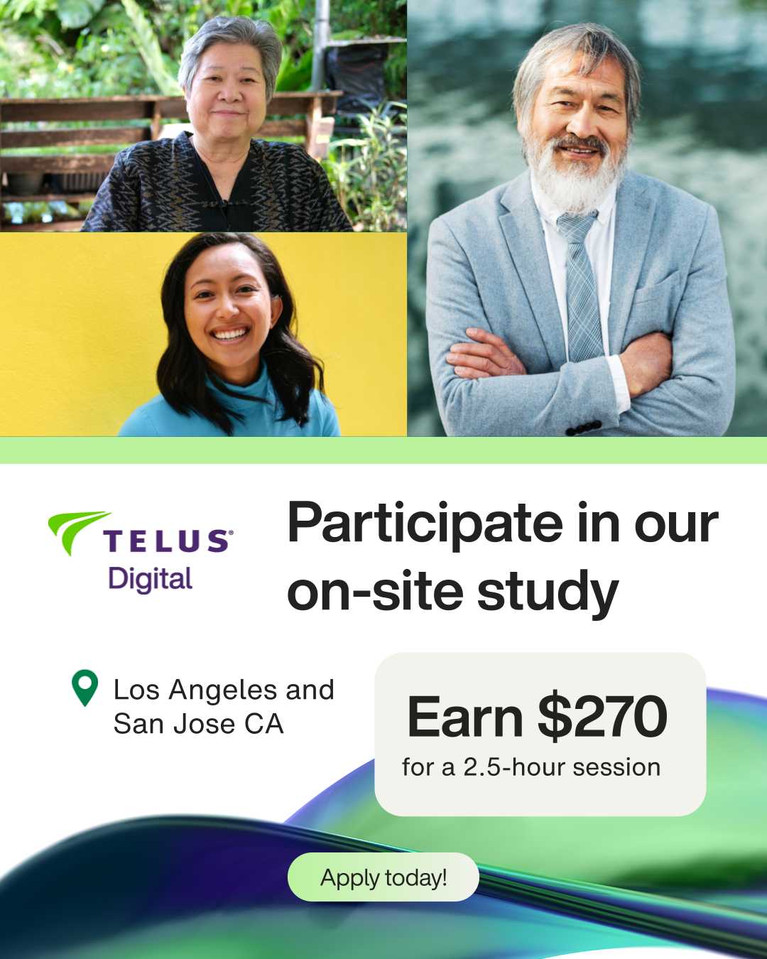 Paid In-Person Research Study — Openings in Glendale, Los Angeles & San Jose