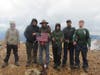 Troop 7’s “803 Bravo”: Rigel K., Joseph M., Gavin K., Owen I., Dillon P., James K. on Baldy Mountain, N.M. at 12,422 feet	