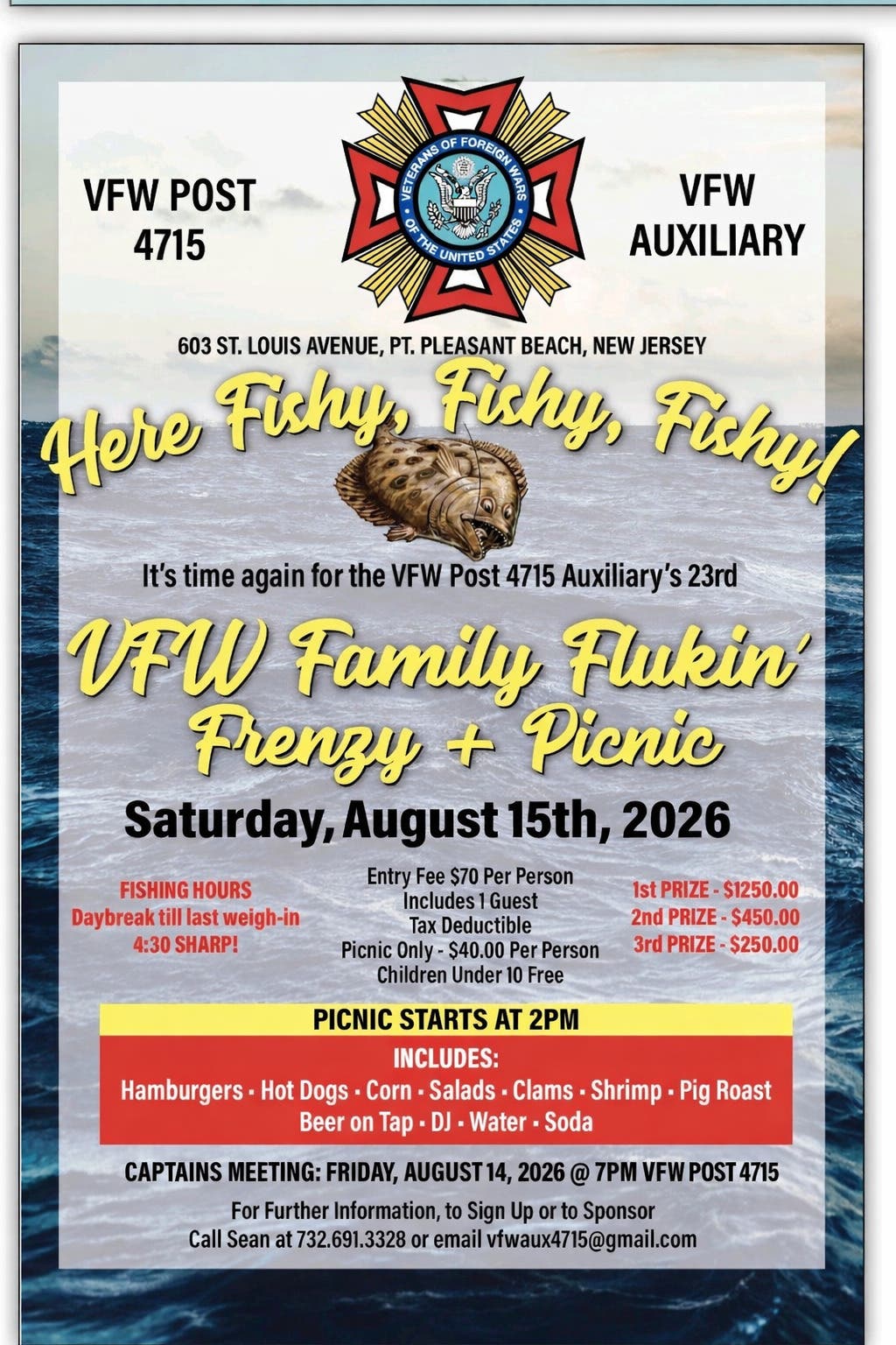 VFW# 4715 Family Flukin Frenzy and Picnic