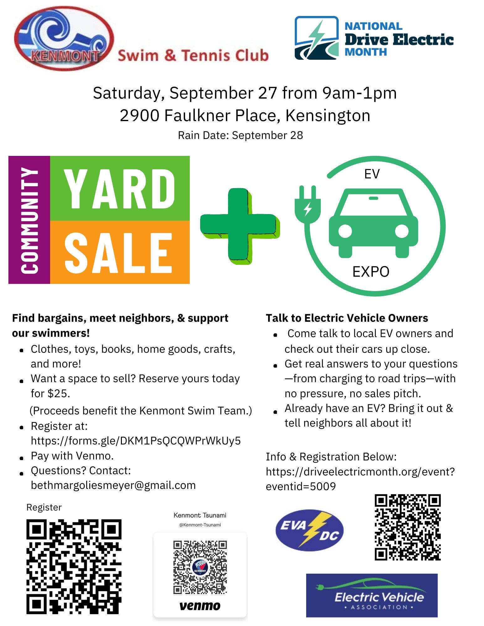 Community Yard Sale and Electric Vehicle Expo