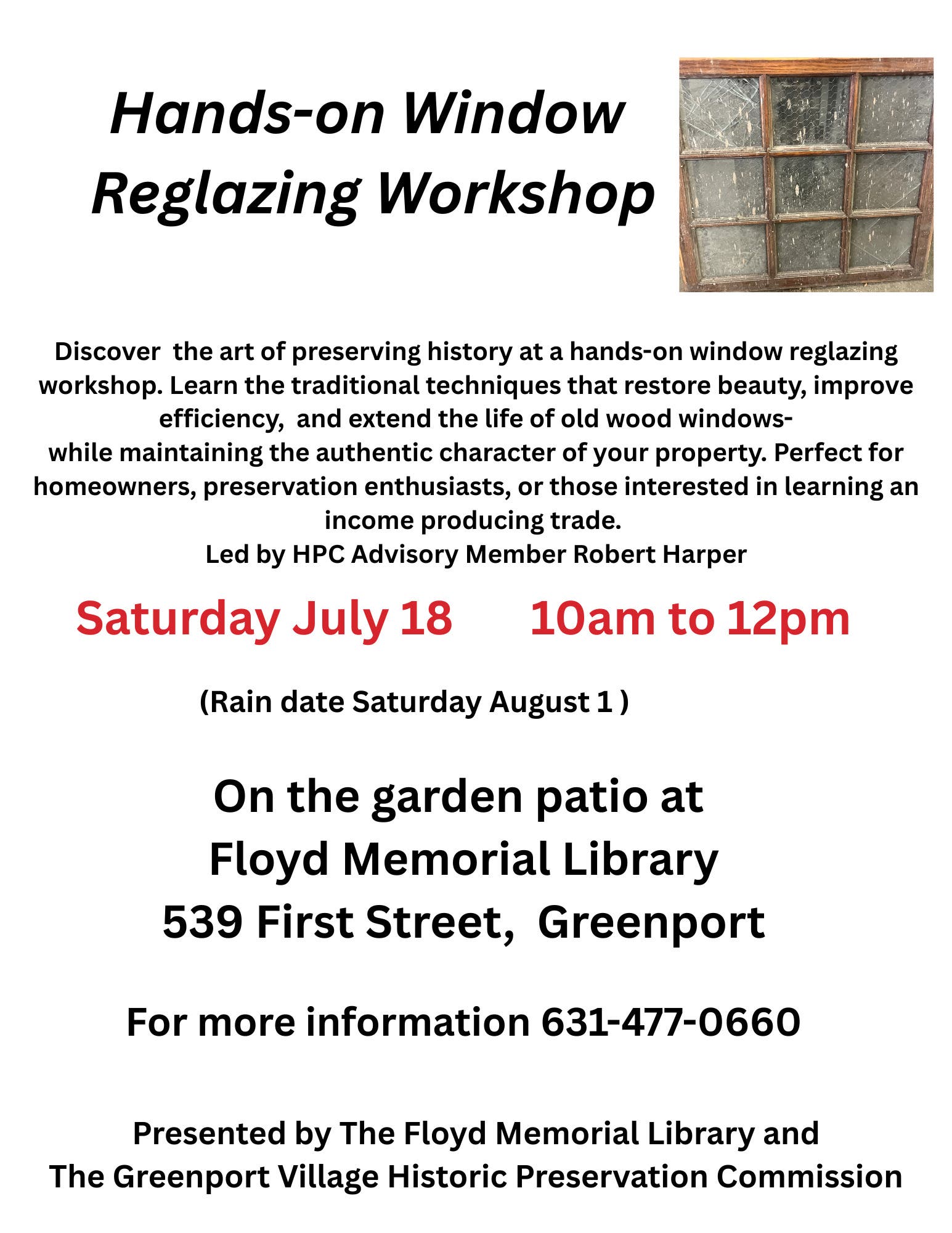 Window Reglazing Workshop