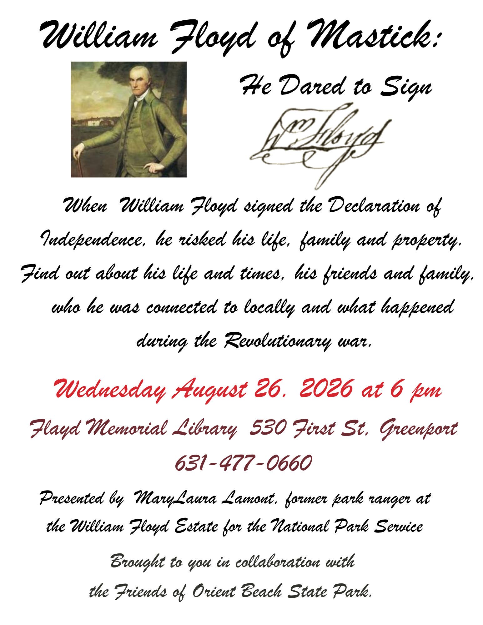 William Floyd: He Dared to Sign