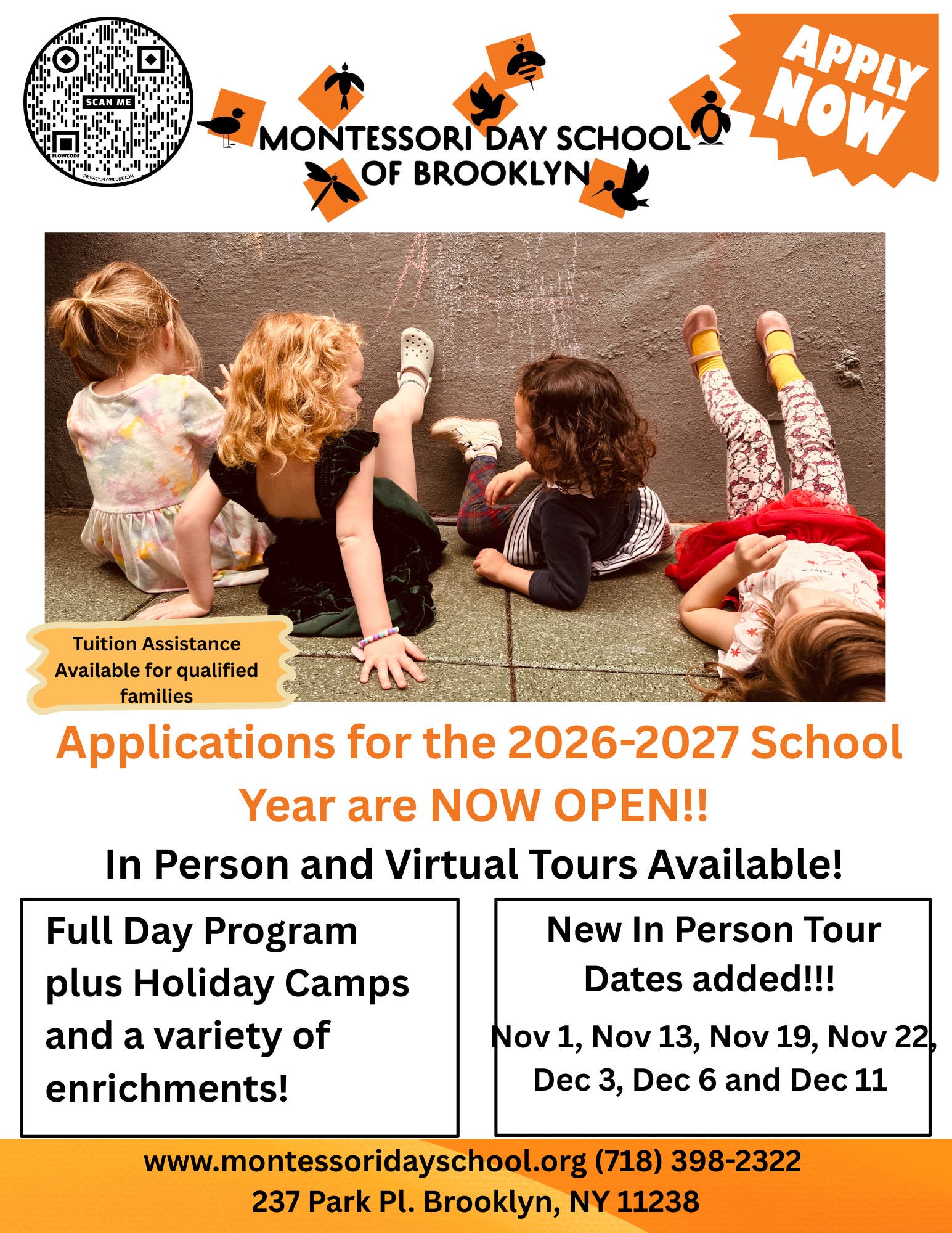 Montessori Day School of Brooklyn New In-Person Tour Dates added!