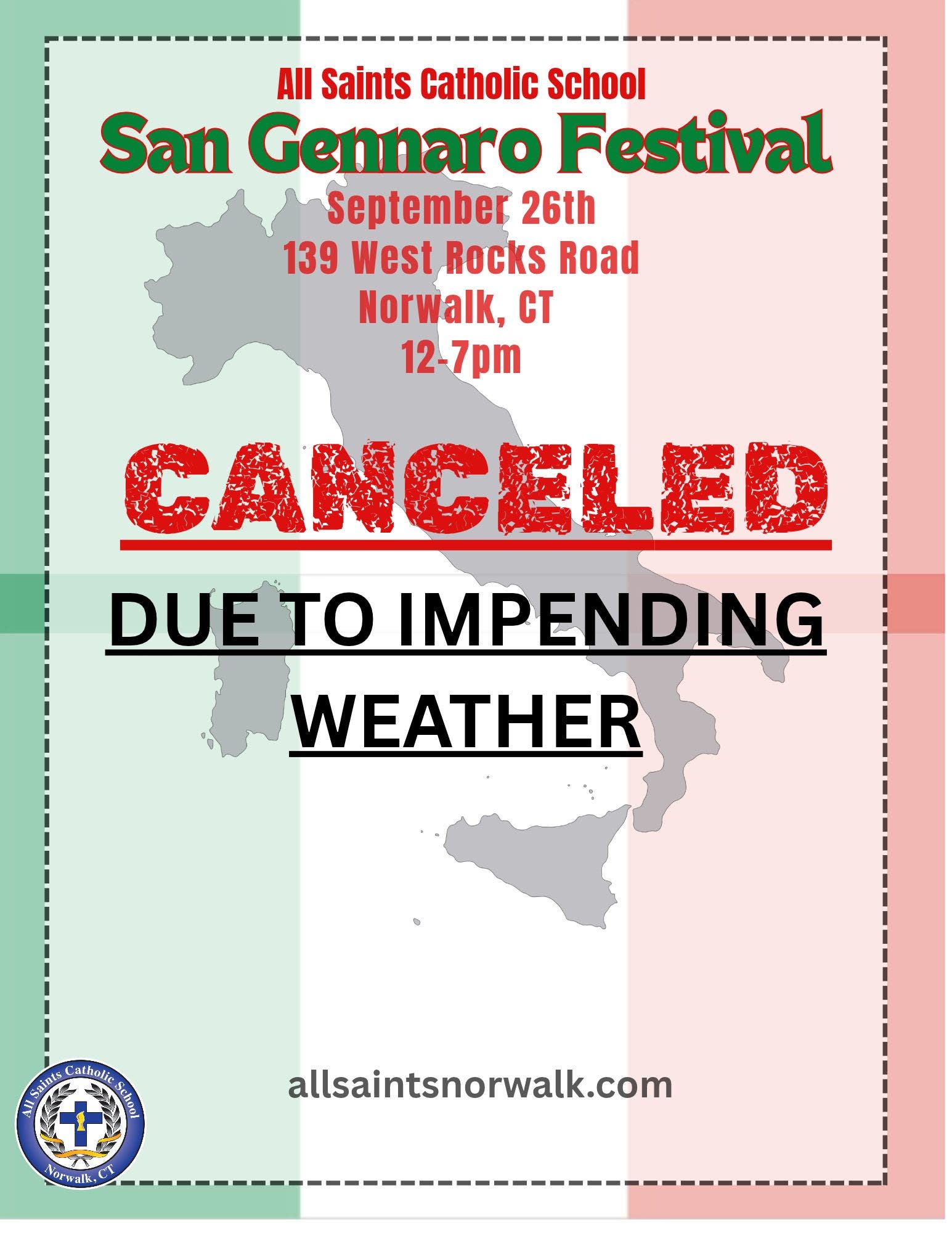 *CANCELED!* San Gennaro Festival at All Saints Catholic School
