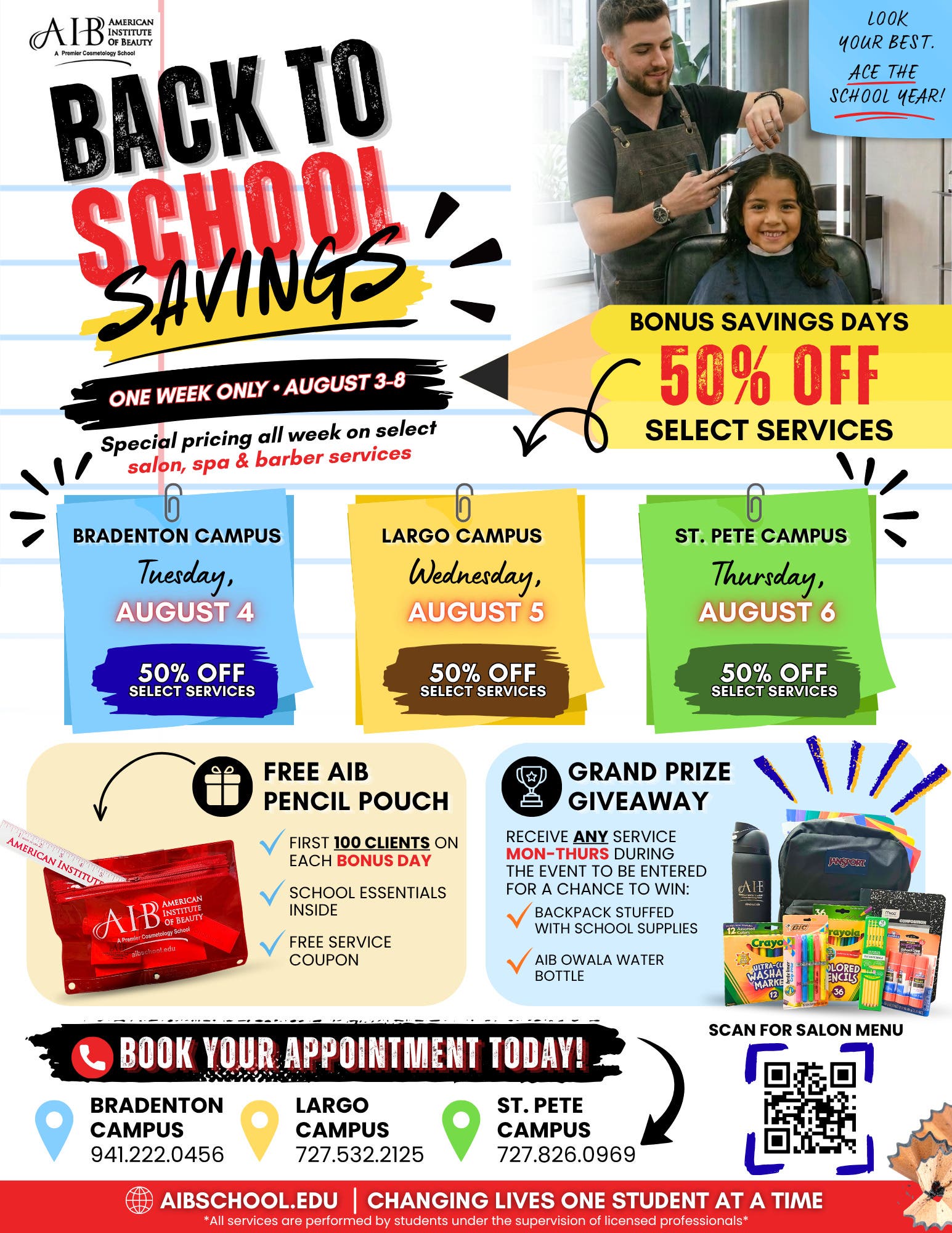 50% Off Haircuts, Manicures, Express Facials 