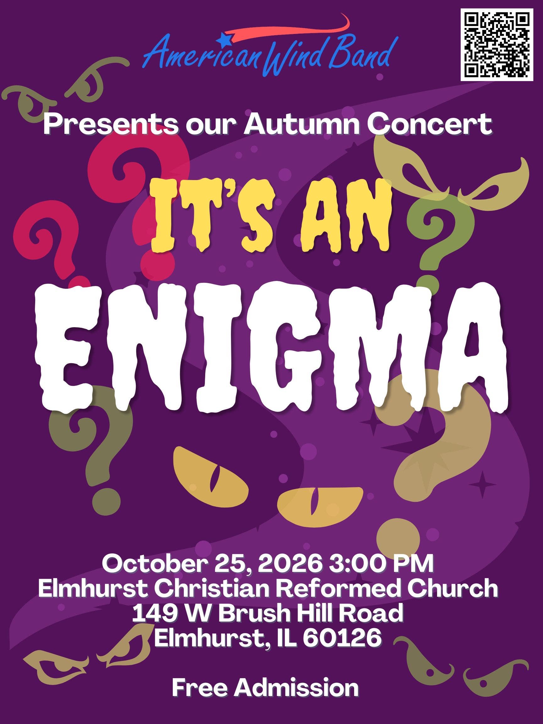 American Wind Band Autumn Concert “It’s an Enigma”