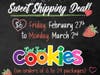 $6 Flat Rate Shipping: Available from Feb. 27 through March 1 for all online orders of 6 to 24 boxes.