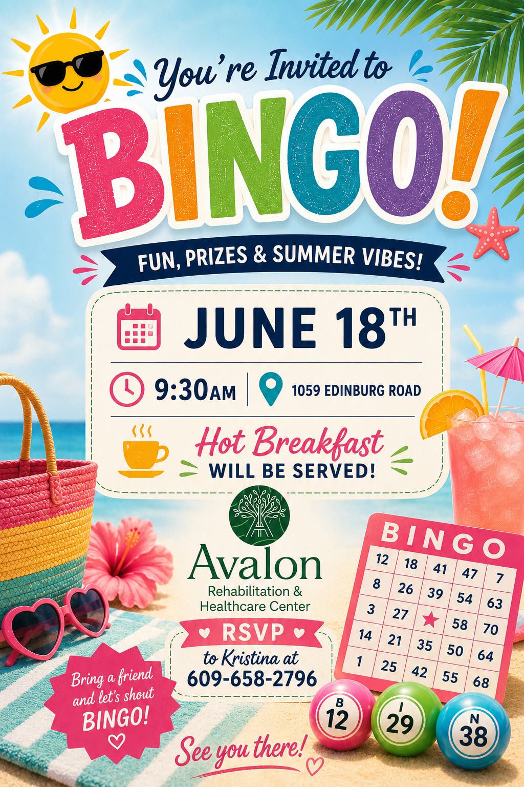 June 18: Community Bingo at Avalon Rehabilitation & Healthcare Center