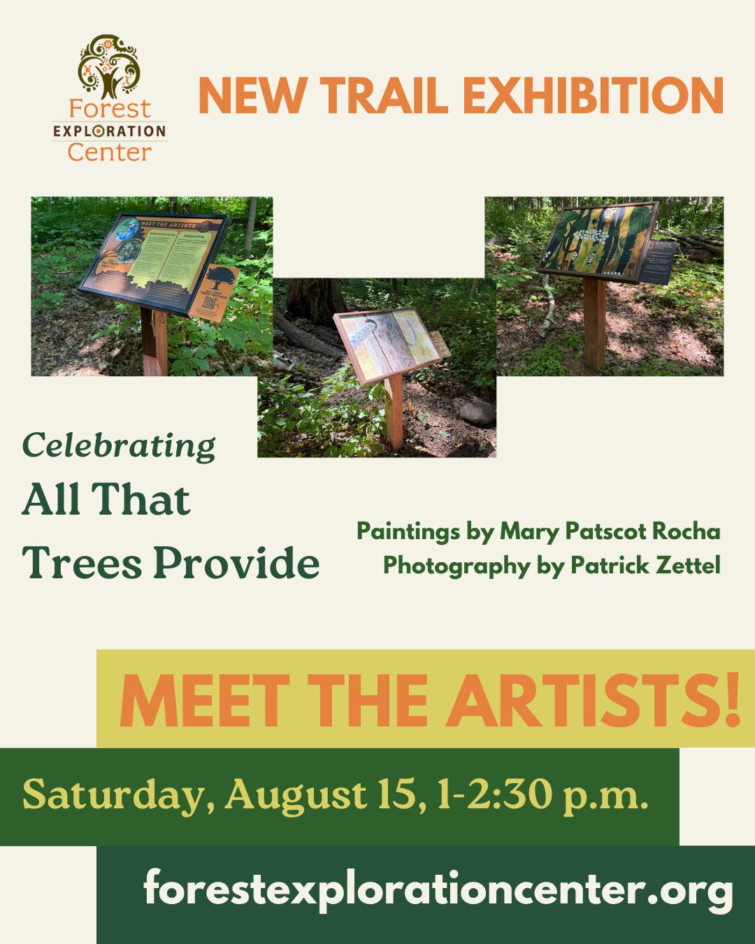 Meet the Artists: New Trailside Exhibition at Forest Exploration Center