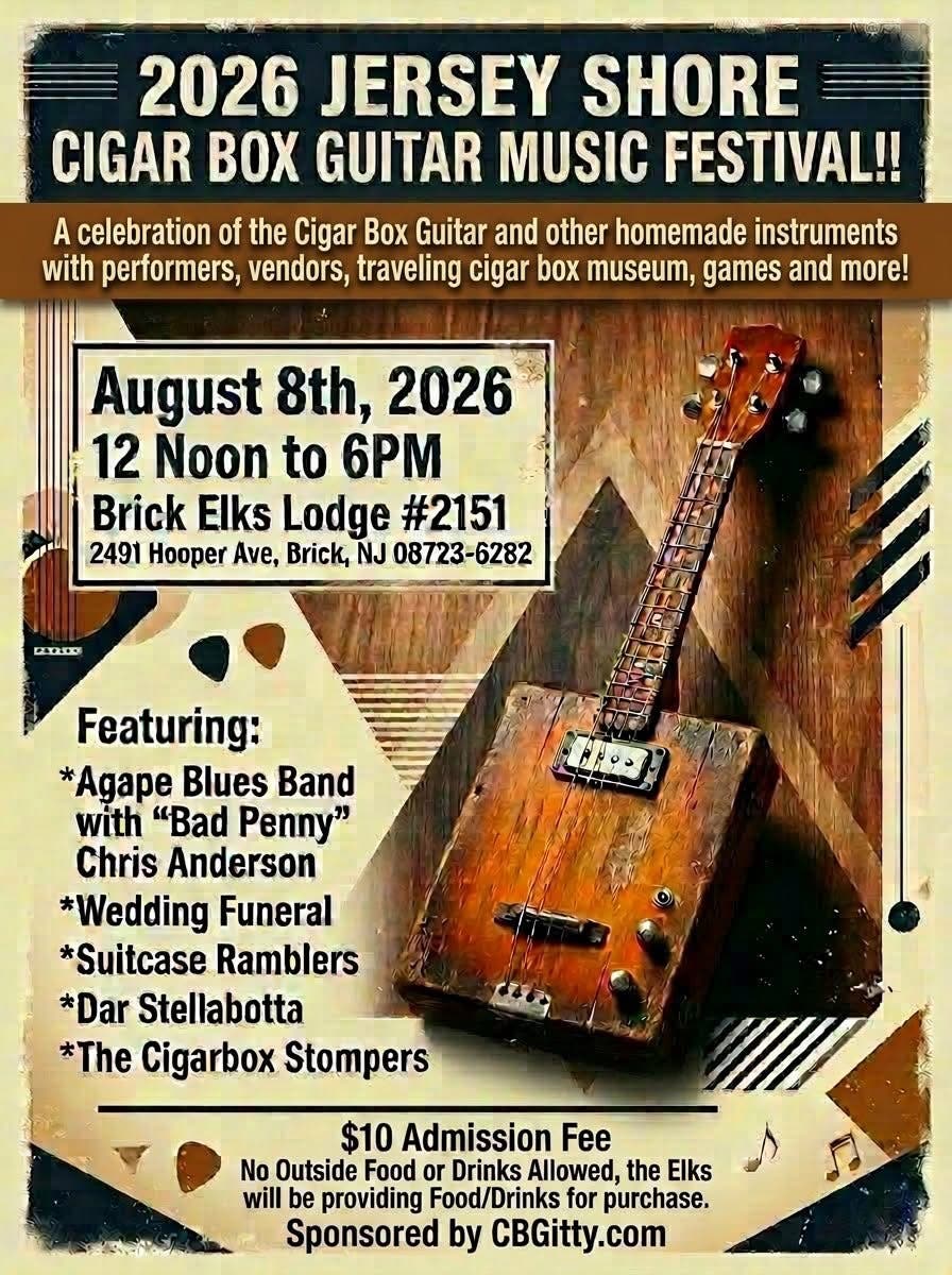 2026 Jersey Shore Cigar Box Guitar Music Festival!!