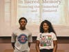 The Program Room featured a presentation on unmarked graves of locally enslaved people from Library Archivist, Jena Saul (right), and SCI Intern, Girmari Francois (left)
