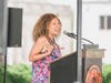 Keynote speaker, Malia Lazu, presenting at Juneteenth Woburn 2026.