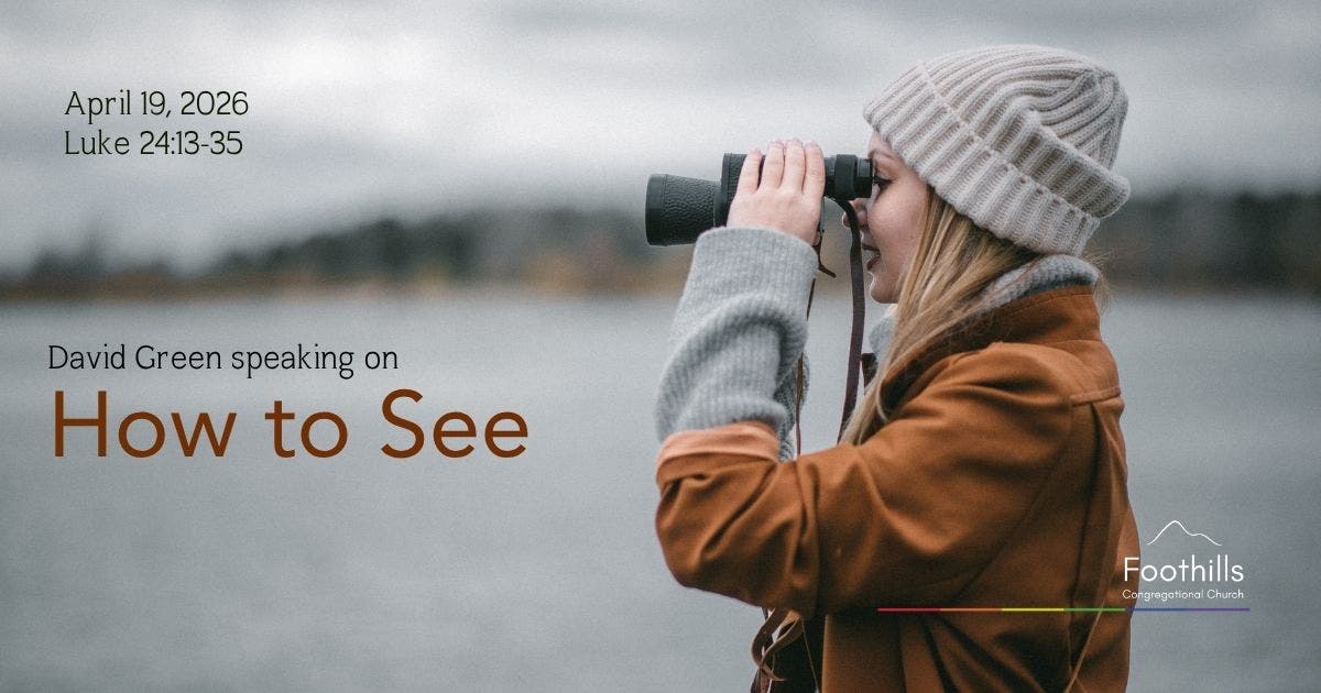 David Green speaking on "How To See"