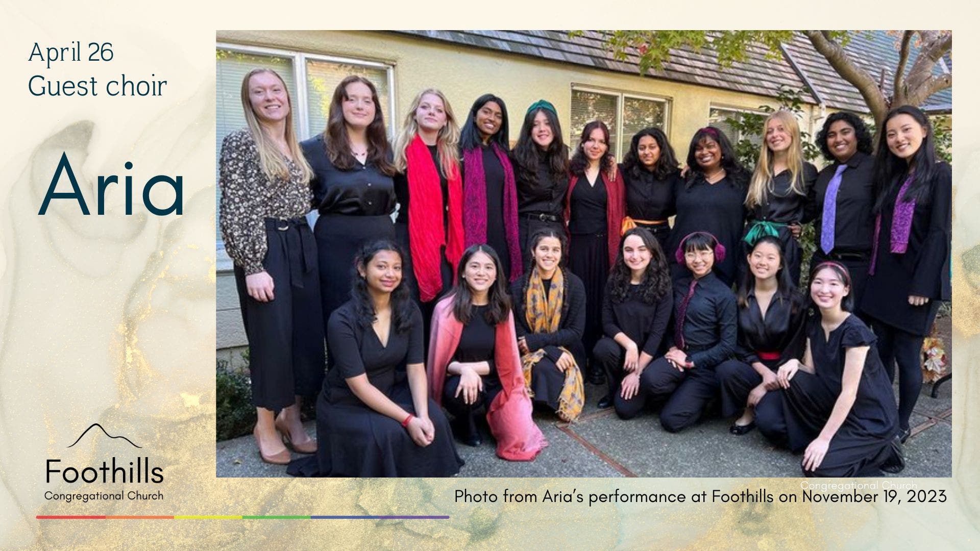 Aria sings at Foothills