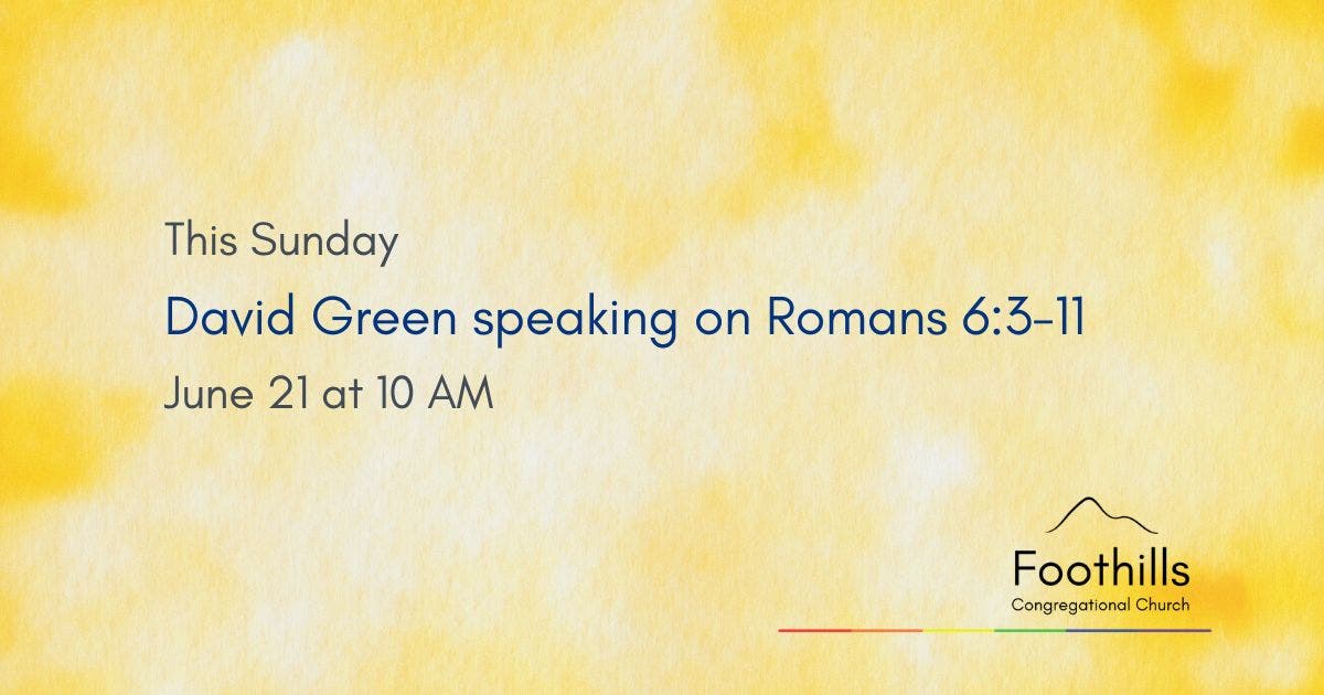 David Green speaking on Romans 6:3-11