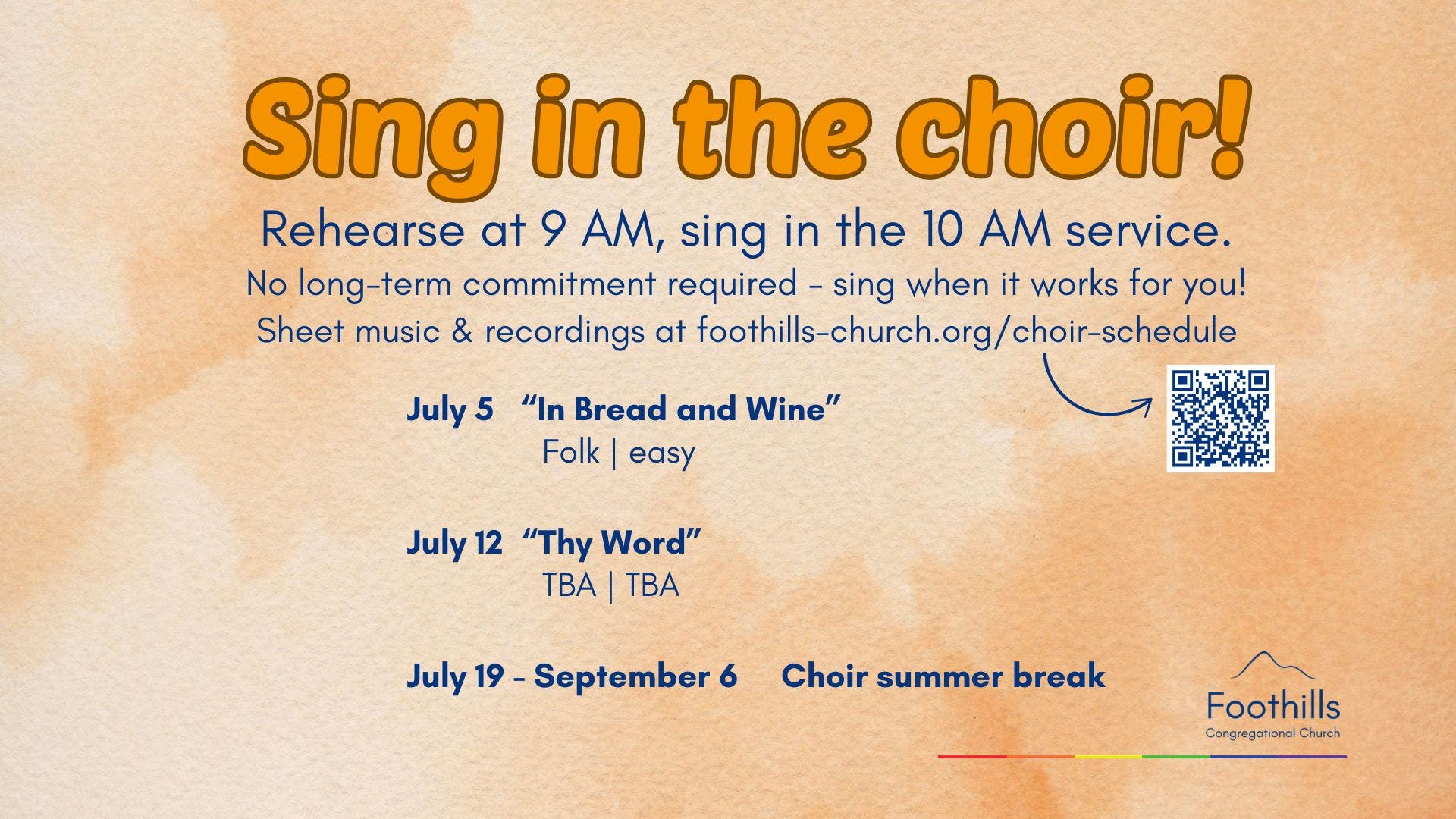 Sing in the choir!