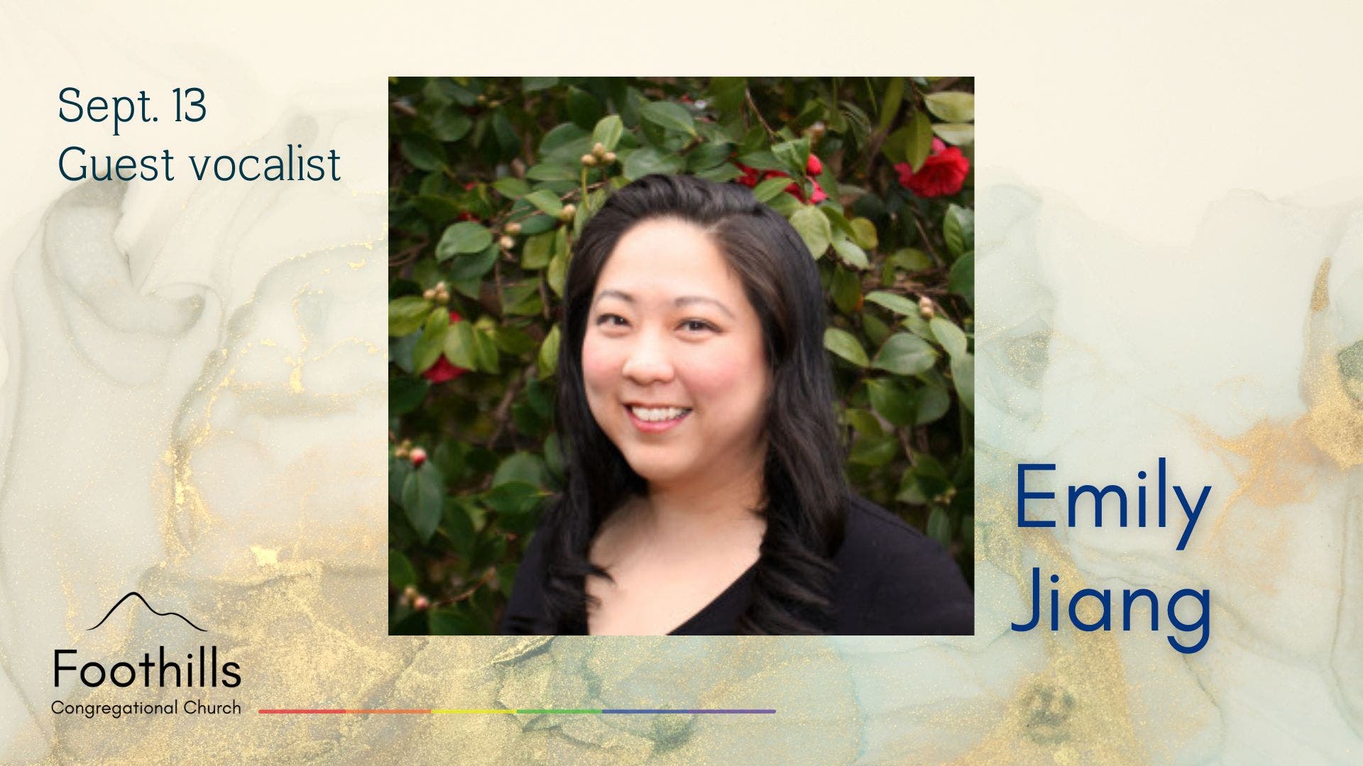 Emily Jiang sings at Foothills