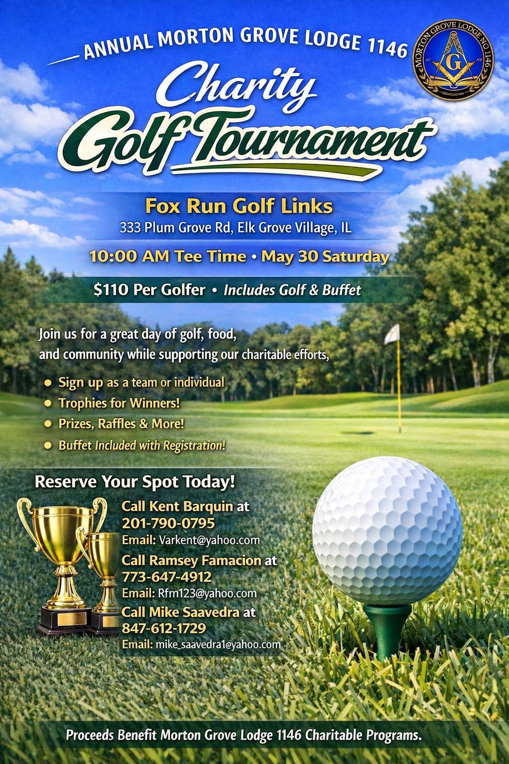 Annual Morton Grove Lodge 1146 Charity Golf Tournament