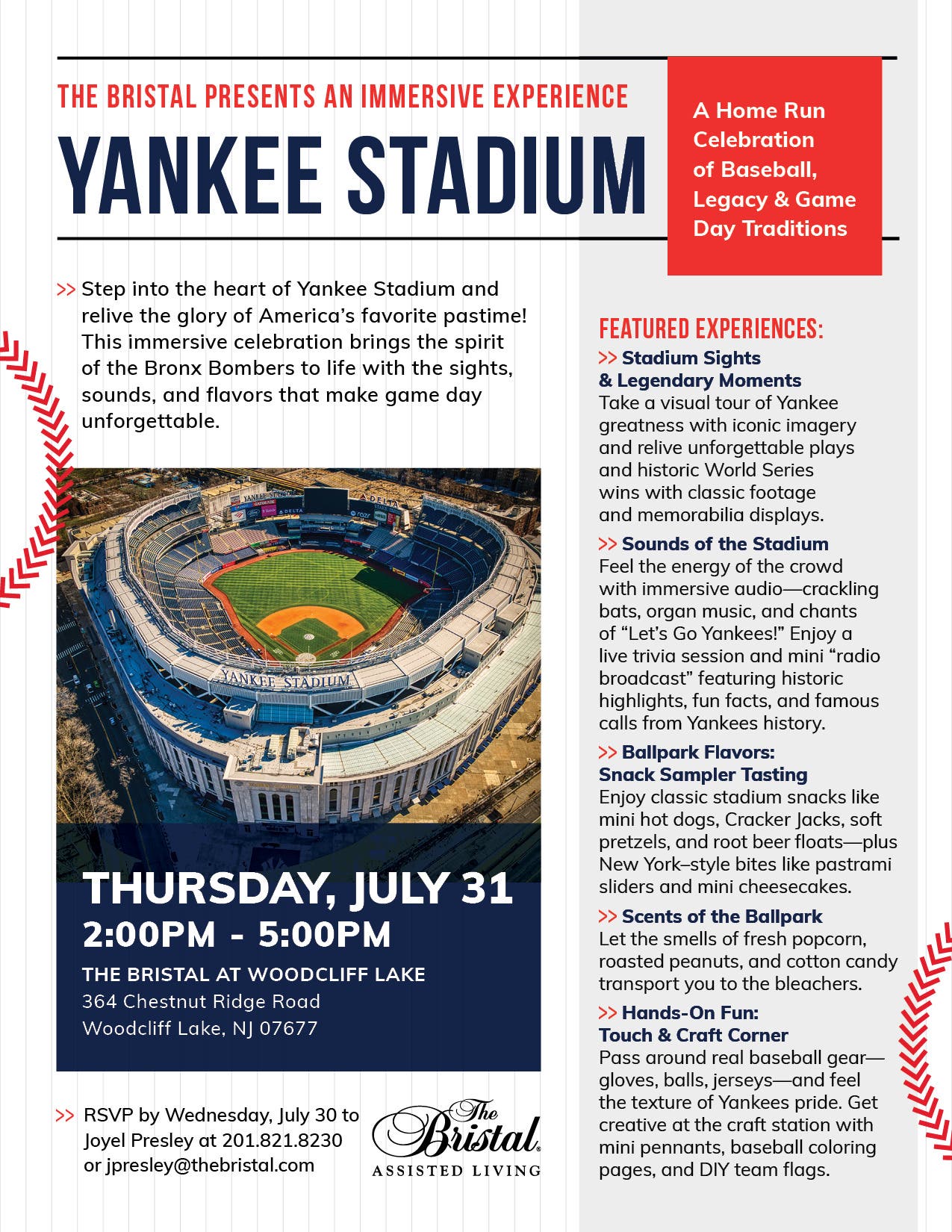 Yankee Stadium Experience at The Bristal – Ballpark Fun, Food & Trivia!