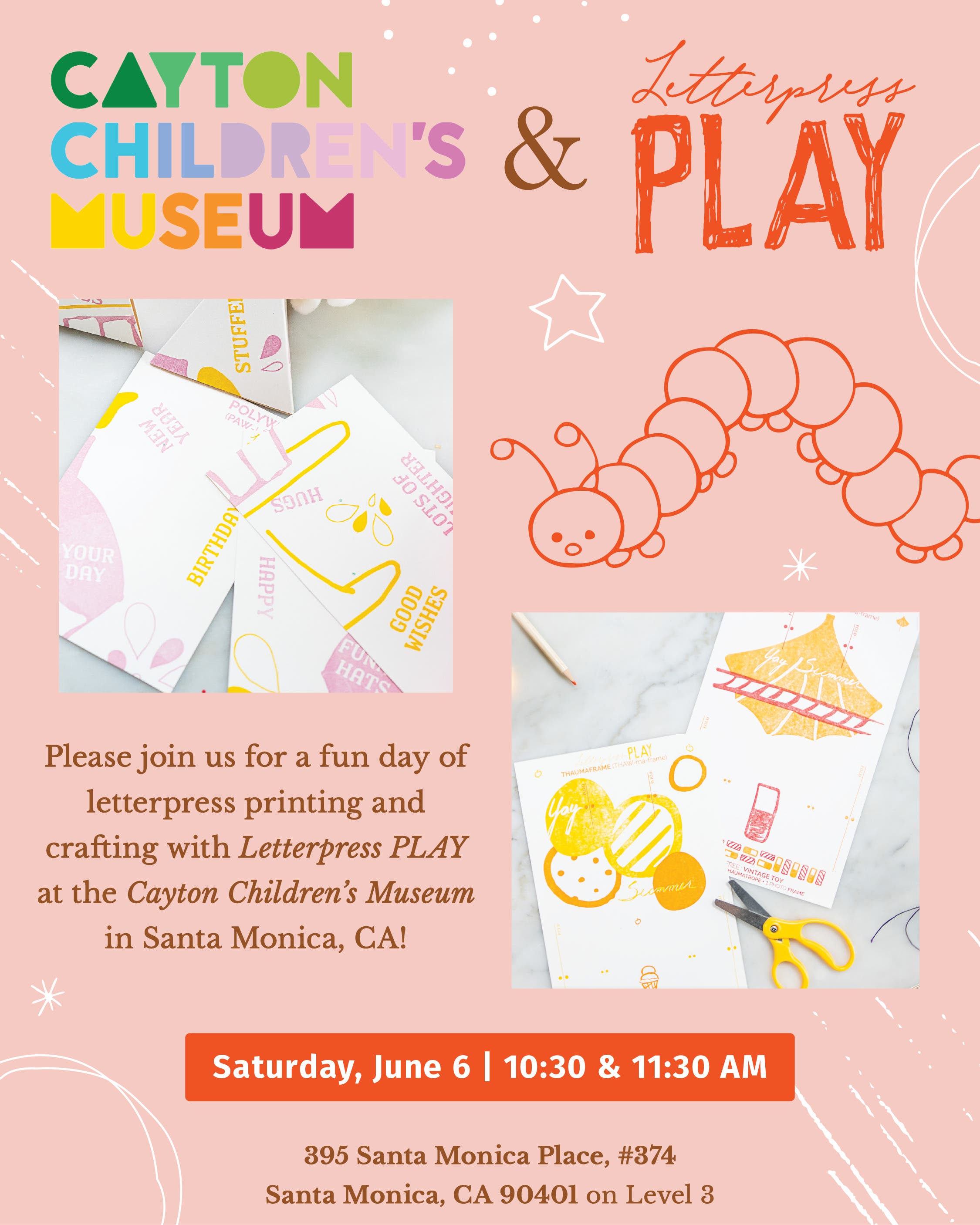  Letterpress PLAY Pop-Up at the Cayton Children's Museum!
