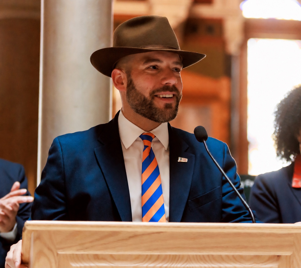 State Rep. Farley Santos on Danbury Day at the State Capitol.