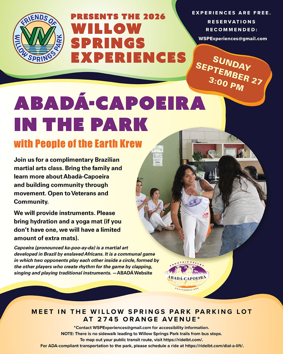 ABADÁ-Capoeira in the Park with People of the Earth Krew