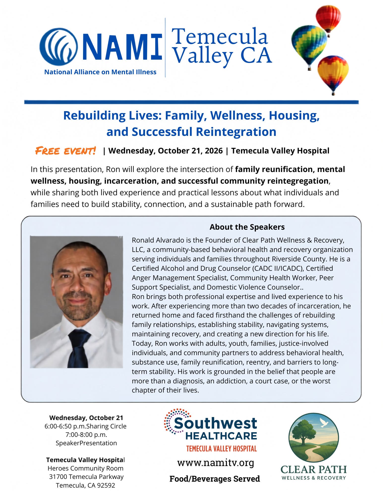 NAMI Temecula Valley Monthly Speaker Meeting