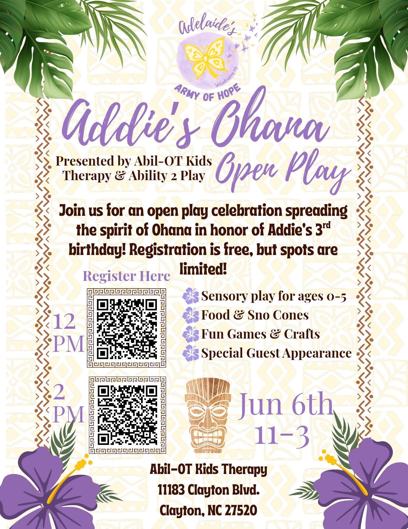Addie’s Ohana Open Play