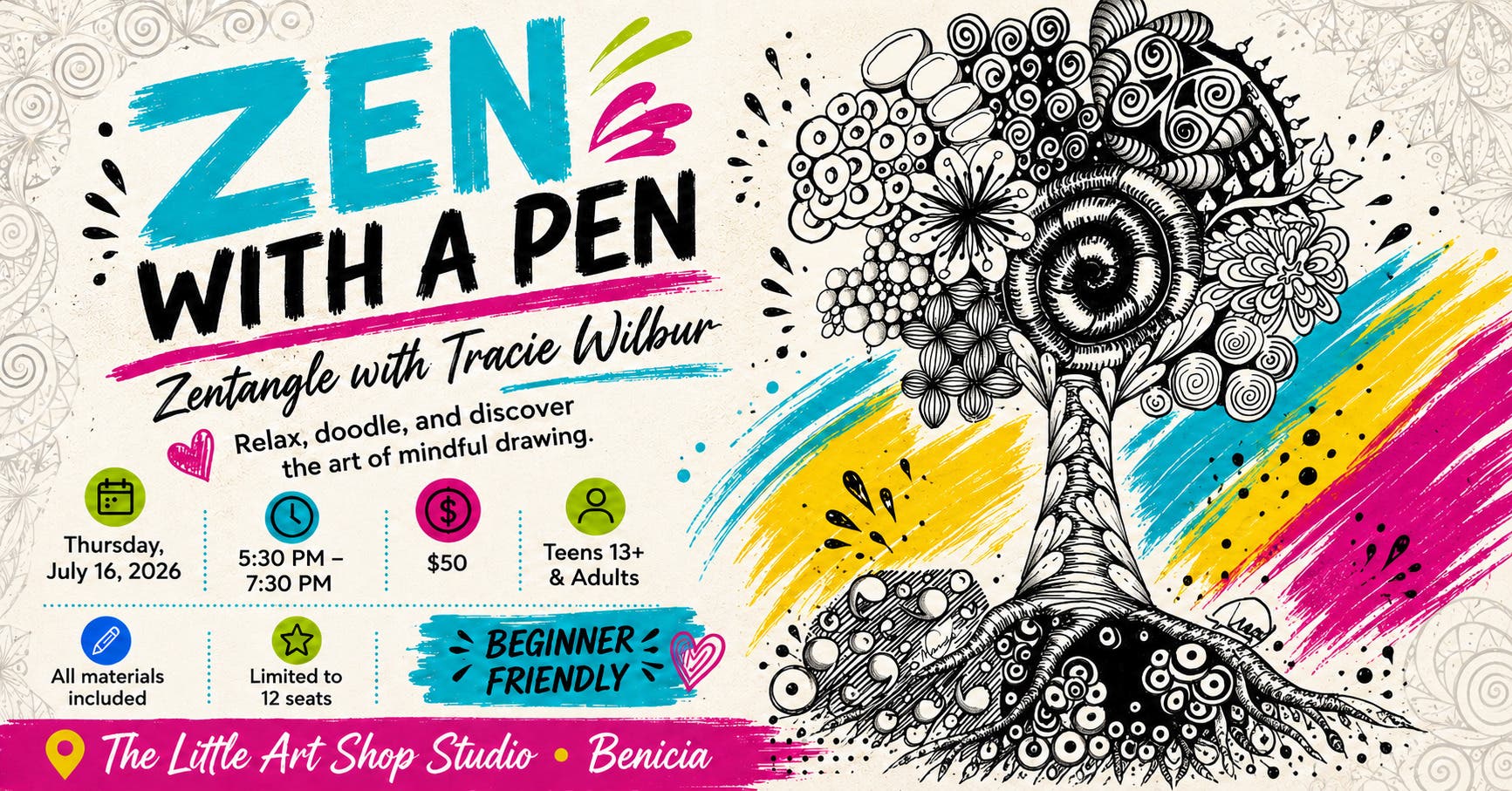 Zen with a Pen: Zentangle with Tracie Wilbur