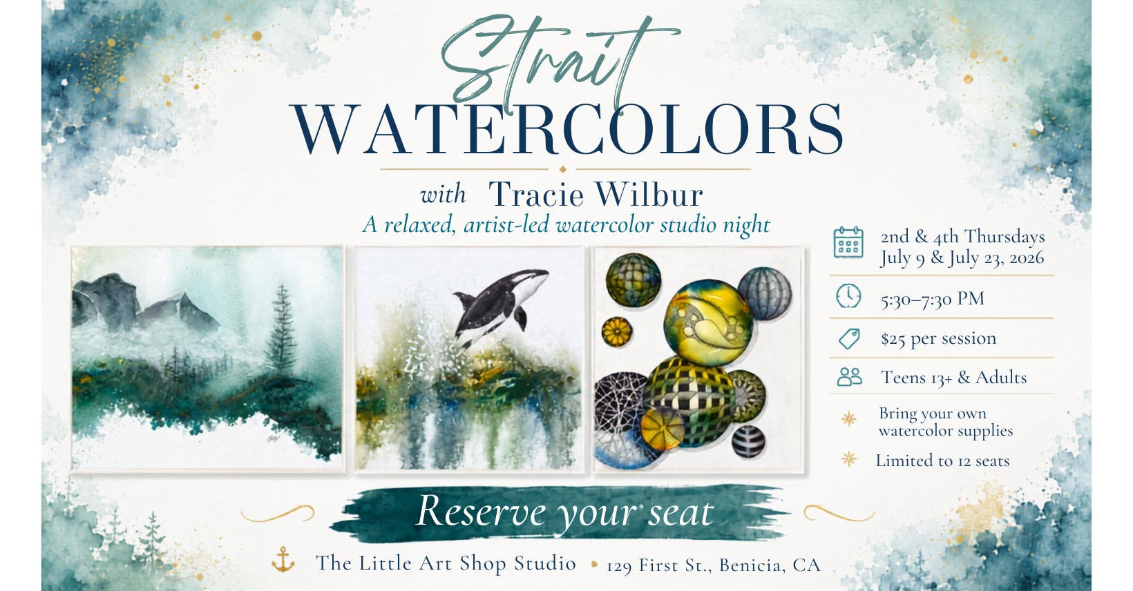 Strait Watercolors with Tracie Wilbur