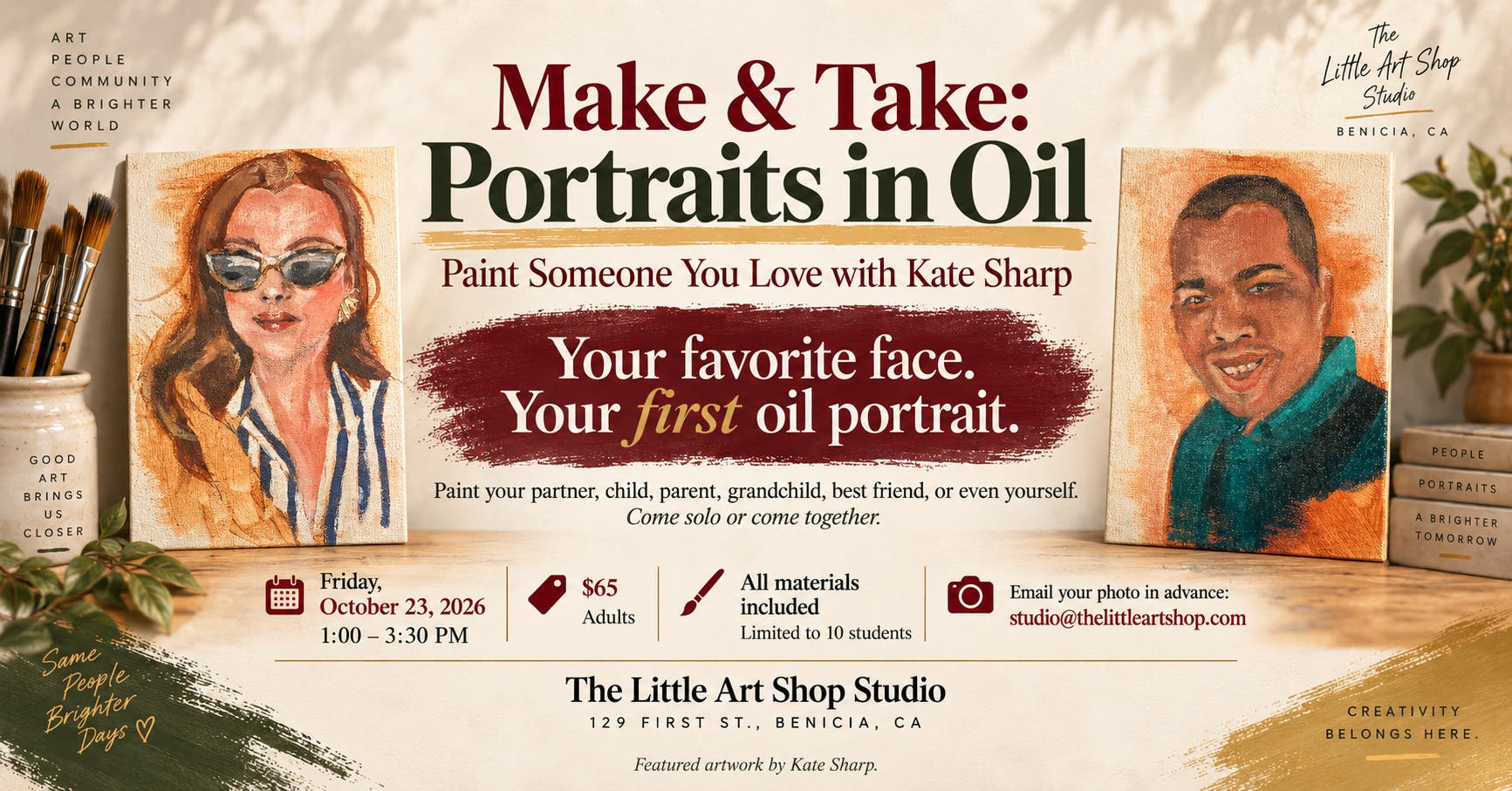 Portraits in Oil — Paint Someone You Love with Kate Sharp