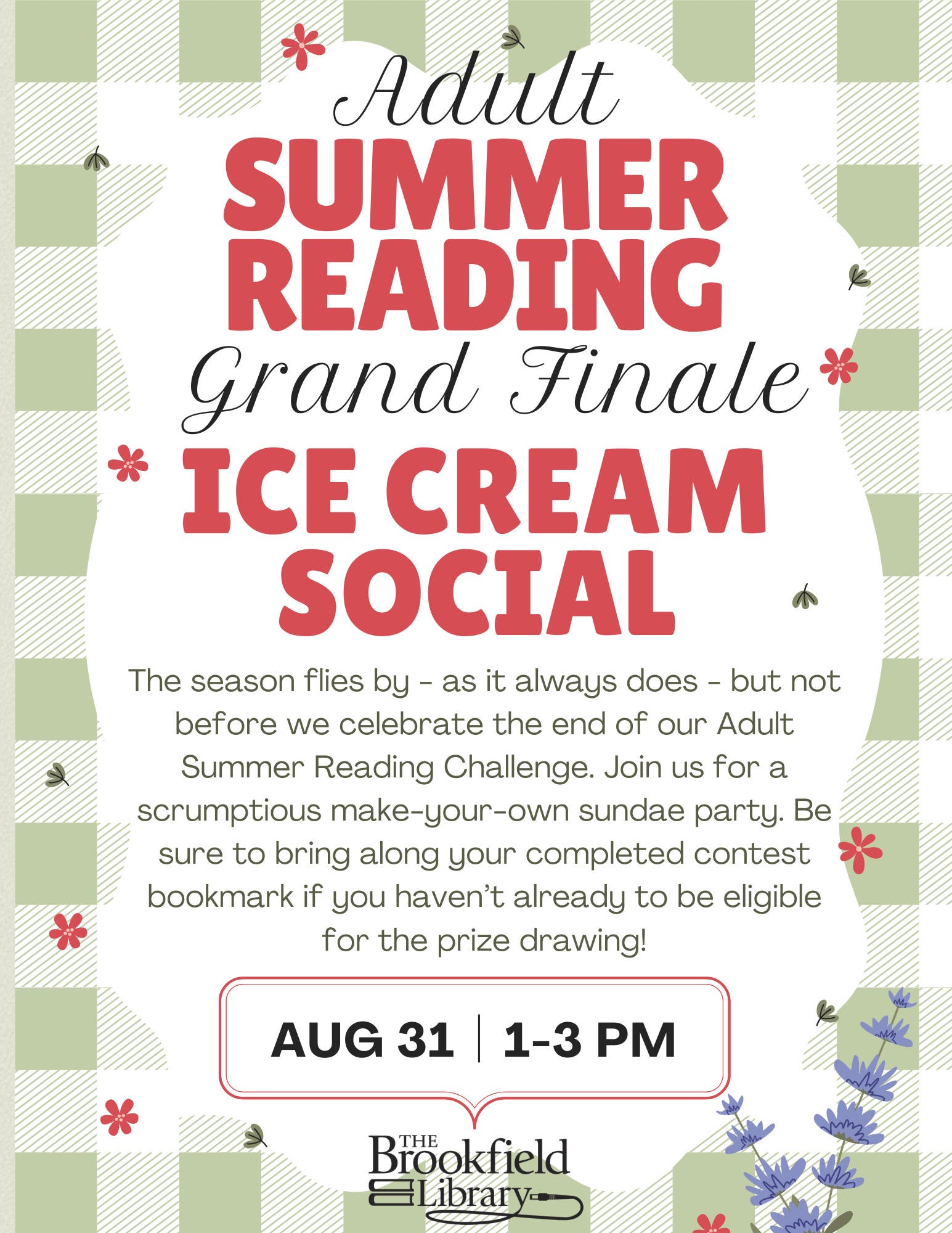 Ice Cream Social: Grand Finale of Adult Summer Reading