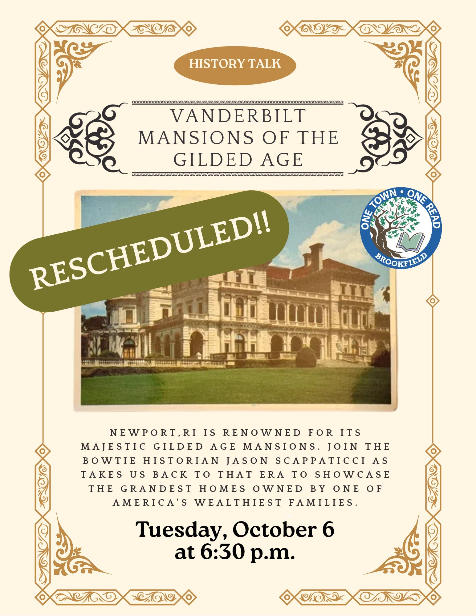 Vanderbilt Mansions of the Gilded Age - RESCHEDULED