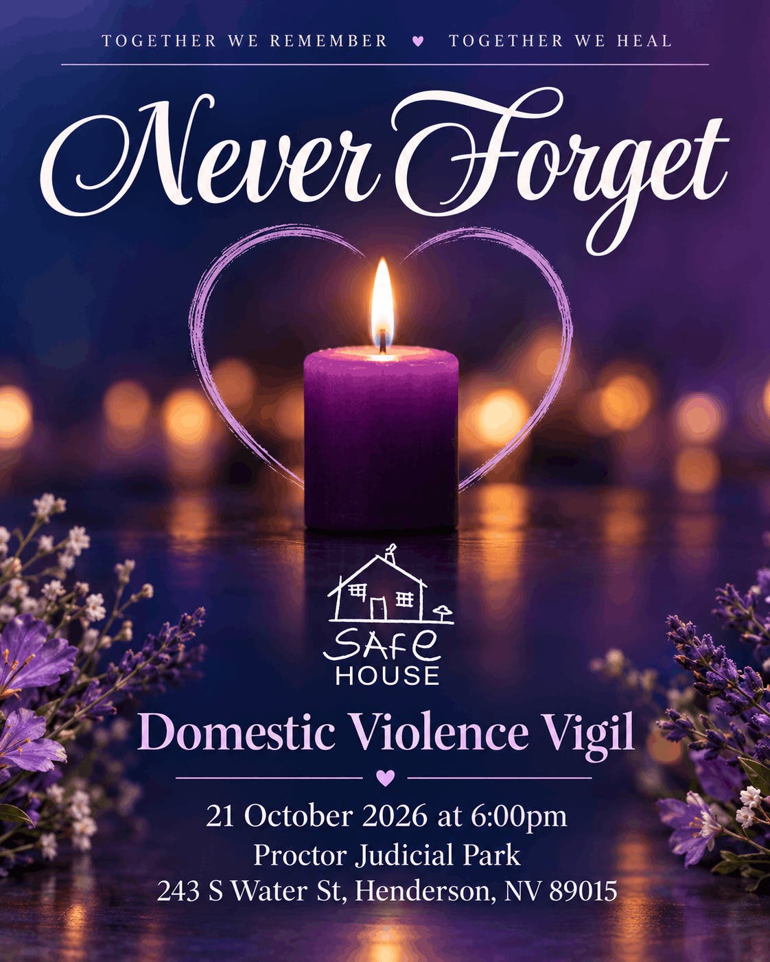 Annual Domestic Violence Vigil hosted by S.A.F.E. House